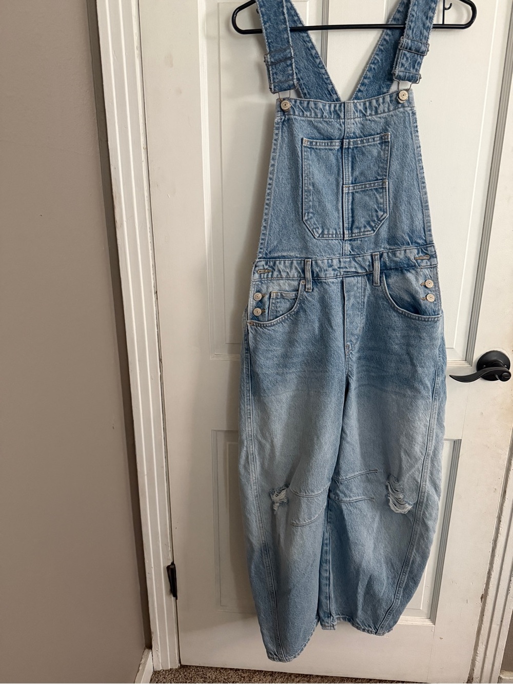 Free People Good Luck Barrel Overalls